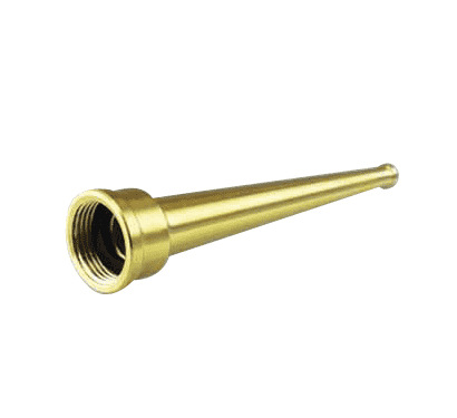 BN100 Jason Industrial Straight Stream Brass Nozzle - 1" Female NPSH - 5/16" Tip Size - 8" Length