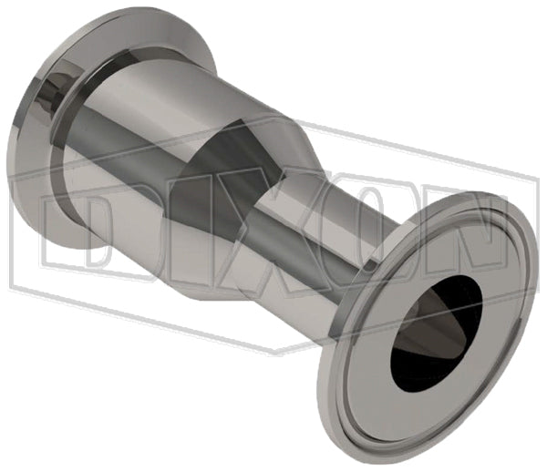 2221CBB150075F4 Dixon Valve 1-1/2" x 3/4" Tube OD 316L Stainless Steel BioPharm Clamp x Clamp Concentric Reducer BPE2016 (PM Finish - SF4)
