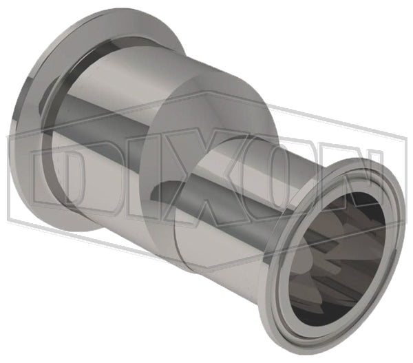 2221EBB150075F1 Dixon Valve 1-1/2" x 3/4" Tube OD 316L Stainless Steel BioPharm Clamp x Clamp Eccentric Reducer BPE2016 (PL Finish - SF1)