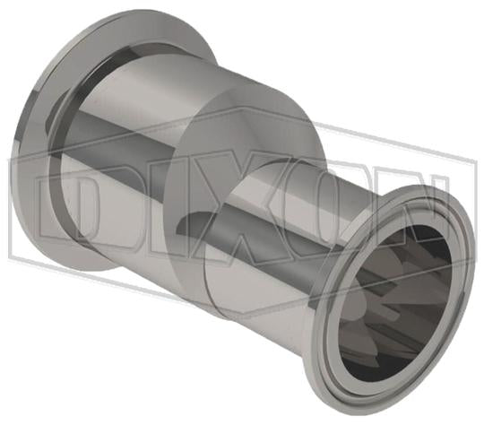 2221EBB400300F4 Dixon Valve 4" x 3" Tube OD 316L Stainless Steel BioPharm Clamp x Clamp Eccentric Reducer BPE2016 (PM Finish - SF4)