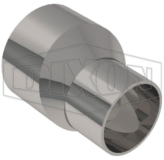 2211EBB400200F1 Dixon Valve 4" x 2" Tube OD 316L Stainless Steel BioPharm Weld x Weld Eccentric Reducer BPE2016 (PL Finish - SF1)