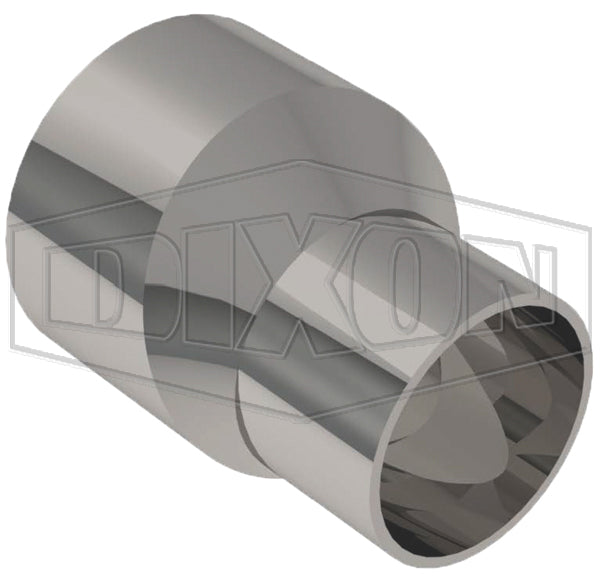 2211EBB200150F1 Dixon Valve 2" x 1-1/2" Tube OD 316L Stainless Steel BioPharm Weld x Weld Eccentric Reducer BPE2016 (PL Finish - SF1)