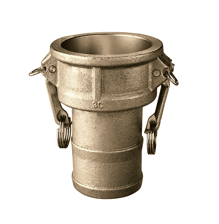 BR-C500 by Kuriyama | Quick-Acting Coupling | Part C | 5" Female Coupler x 5" Hose Shank | Brass