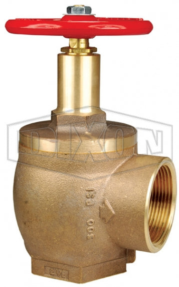 AVF5-250 Dixon Brass 500# Angle Hose Valve - 2-1/2" Female NPT Inlet x 2-1/2" Female NPT Outlet