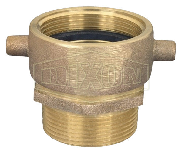 Dixon Valve Brass Swivel Adapter - 1-1/2 NPSH Female X 1-1/2 NPT Male With Pin Lug Fire Equipment