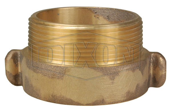 RHA2530T Dixon Cast Brass Hydrant Adapter - Rocker Lug - Increaser / Reducer - 2-1/2" Female NST(NH) x 3" Male NPT