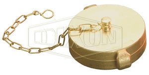 RFC100 Dixon Cast Brass Cap with Chain - Rocker Lug - 1" Female NPSH Thread - Powhatan Part #: 17-126-01303
