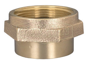 FFH15T15S Dixon Cast Brass Double Female Hex Adapter - 1-1/2" Female NPT x 1-1/2" Female NPSH