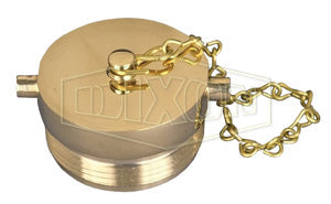 FP400F Dixon Cast Brass Plug with Chain - Pin Lug - 4" Male NST(NH)