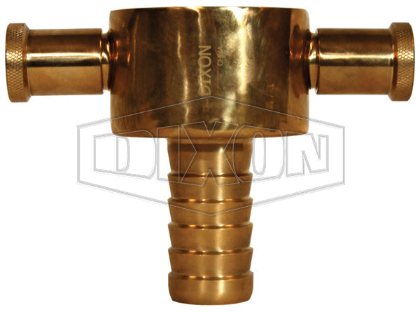 BIC250 Dixon Brass British Instantaneous Hose Shank - 2-1/2" Female BRIT x 2-1/2" Hose Shank