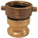 HA2525ADP Dixon Brass Cam and Groove Hydrant Adapter - Pin Lug - 2-1/2" Female NST(NH) x 2-1/2" Male Adapter