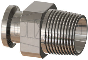 T21MP-050075PL Dixon Valve 1/2" x 3/4" 316L Stainless Steel BioPharm Clamp Adapter x Male NPT (PL Finish SF1)