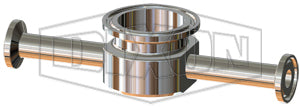 T7IMPS150200PL Dixon Valve 1-1/2" x 2" Tube OD 316L Stainless Steel BioPharm Clamp x Clamp x Clamp Instrument Tee BPE2012 (PL Finish SF1)