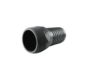 CN050PP by Jason Industrial | Combination Hose Nipple | 1/2" Hose ID | Male NPT x Hose Shank | Black | Polypropylene