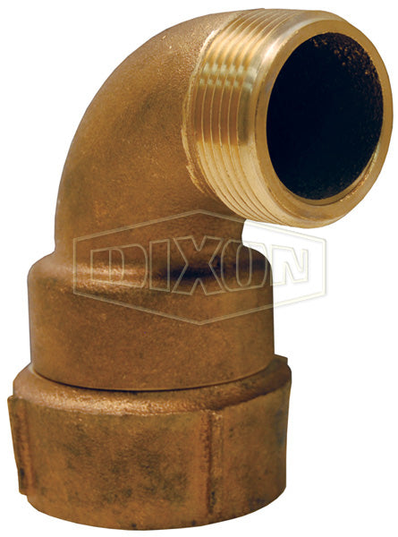 CSES150F Dixon Cast Brass Continuous Swivel 90° Elbow - 1-1/2" Female NPT x 1-1/2" Male NST(NH)