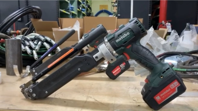 CP4000-D by Band-It | Cordless Center Punch Tool | Installs BAND-IT 5/8" Center Punch Clamps & Center Punch Band Fast with COLOR-IT®