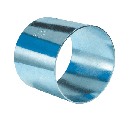 CRS-CS20210 by Kuriyama | Kuri-Krimp Crimp Sleeve | Hose ID: 2" | Sleeve ID: 2.62" | Wall Thickness: 0.059" | Plated Steel