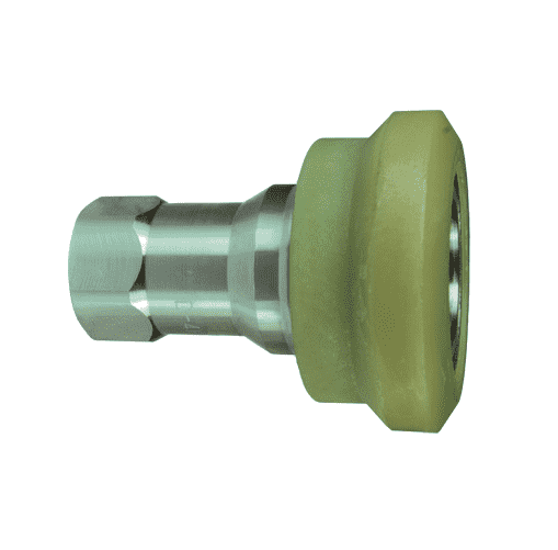 D-4HF4-SS-FNS Dixon 316 Stainless Steel H-Series Quick Disconnect 1/2" ISO-B Food Grade Nylon Flanged Hydraulic Coupler - 1/2"-14 Female NPTF