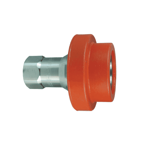 D-4HF4-S-FSB Dixon 303 Stainless Steel H-Series Quick Disconnect 1/2" ISO-B Food Grade Silicone Flanged Hydraulic Coupler - 1/2"-14 Female NPTF