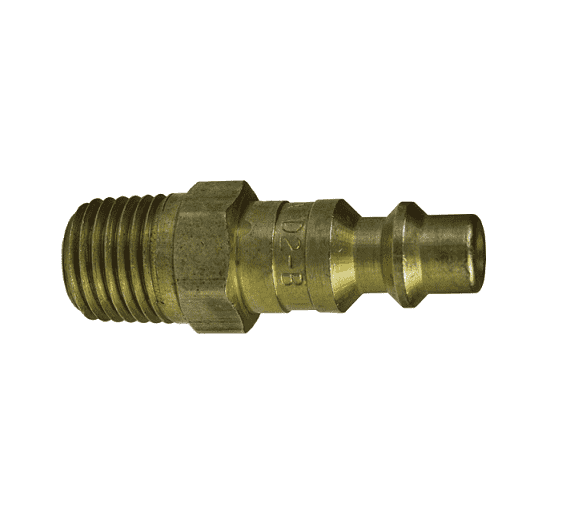 D2M2-B Dixon Brass DF-Series Quick Disconnect 1/4" Industrial Interchange Pneumatic Nipple - 1/4"-18 Male NPTF