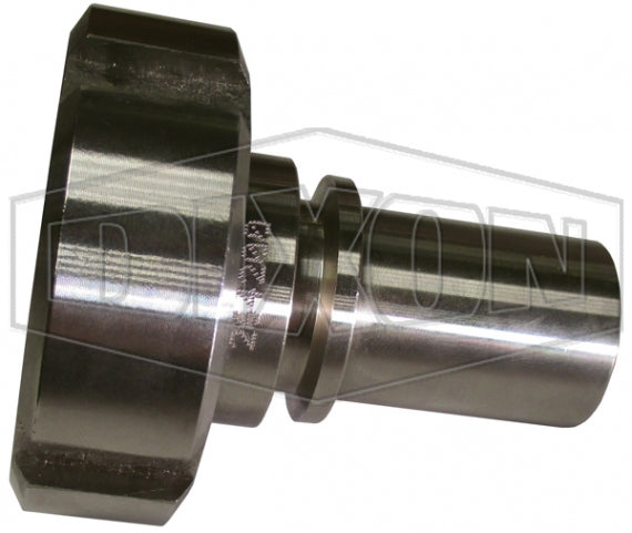 MF25 Dixon Valve Female DN25 DIN 11851 Nut & Liner with Smooth Tail - 316 Stainless Steel