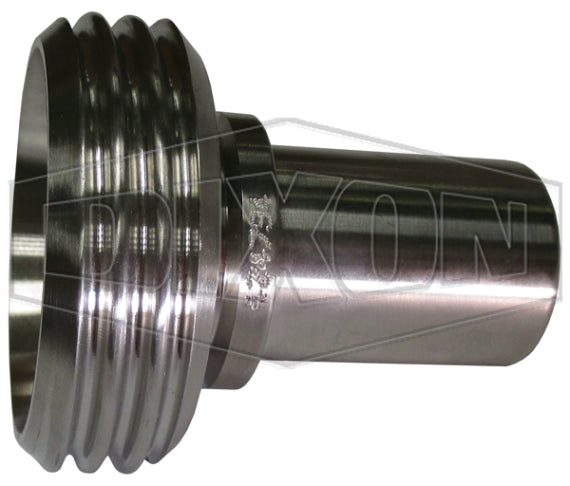 MM25 Dixon Valve Male DN25 DIN 11851 Nut & Liner with Smooth Tail - 316 Stainless Steel
