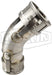 300DD-45SS Dixon Valve 3" 316 Stainless Steel Cam and Groove x Cam and Groove 45 deg. Elbow - Female Coupler x Female Coupler