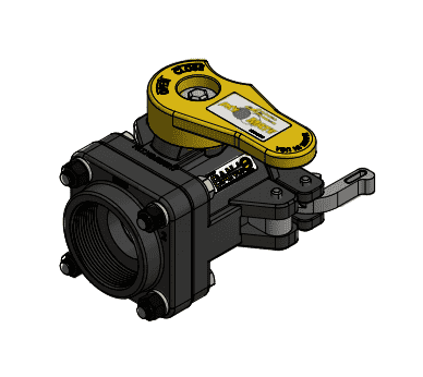 DM201A Banjo 2" Polypropylene Male National Pipe Thread (NPT) Dry-Mate with Lower Profile Handle