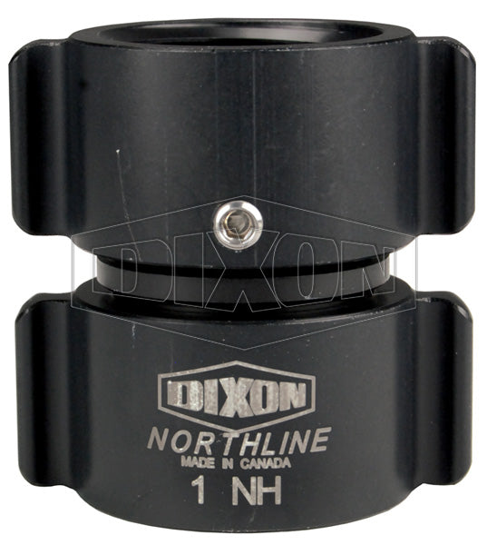 N35-25F25F Dixon Aluminum Double Swivel Female Adapter - Style N35 - Rocker Lug - 2-1/2" Female NST(NH) x 2-1/2" Female NST(NH)