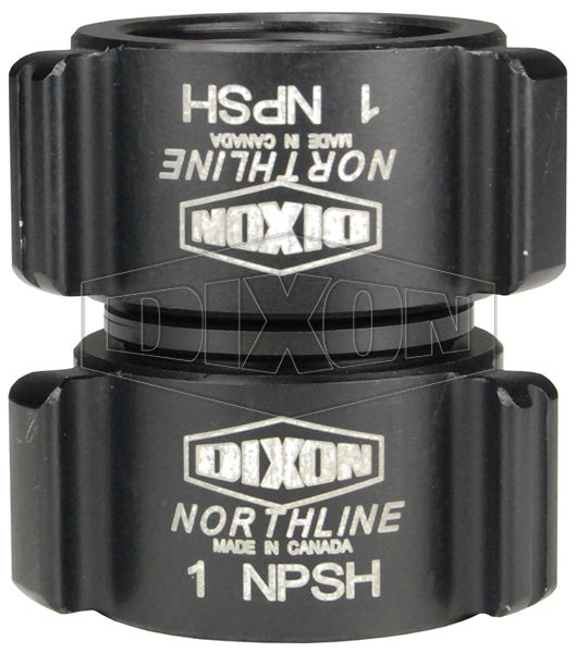 N35-25S25S Dixon Aluminum Double Swivel Female Adapter - Style N35 - Rocker Lug - 2-1/2" Female NPSH x 2-1/2" Female NPSH