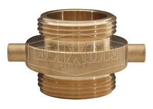 DMP25F25T Dixon Cast Brass Double Male Pin Lug - 2-1/2" Male NST(NH) x 2-1/2" Male NPT