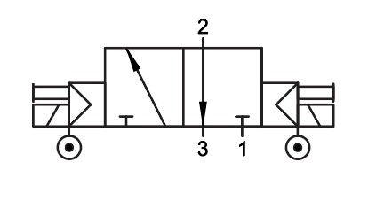 01VA1300020301 by AIGNEP | 01V Control Valves Series | 3/2 Double Solenoid Ext Pilot G-Thread 1/8" | 24V DC/2 W coil | Black Con