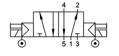 01VA1500020201 by AIGNEP | 01V Control Valves Series | 5/2 Double Solenoid Ext Pilot G-Thread 1/8" | 24V DC/3W coil | Black Con