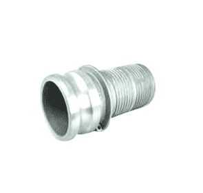 E300AC by Jason Industrial | 3" Cam and Groove Crimp Coupling | Part E | Male Adapter x Hose Shank | Aluminum