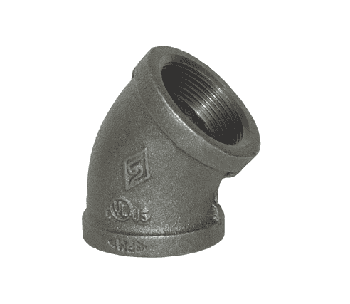 EL45300 Dixon 150# Iron NPT Threaded 45 deg. Threaded Elbows - 3" Female NPT