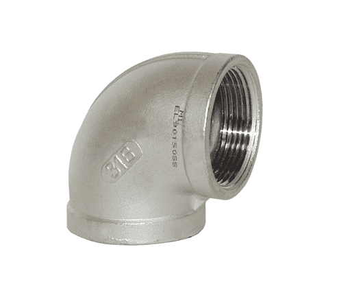 EL90400SS Dixon 150# 316 Stainless Steel NPT Threaded 90 deg. Threaded Elbow - 4" Female NPT