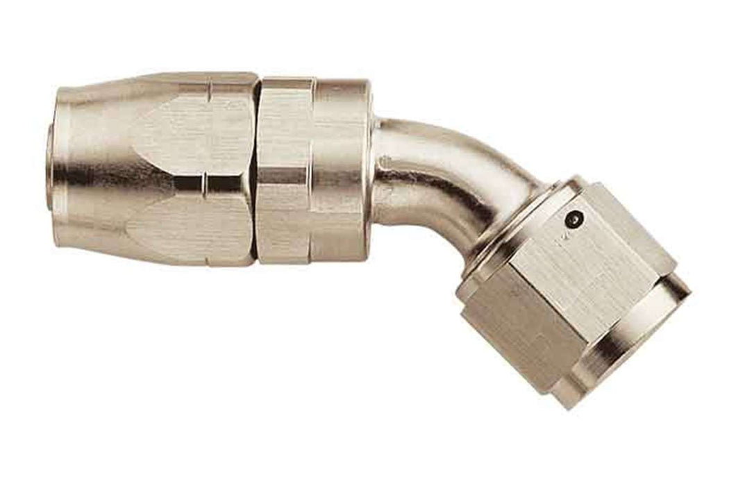 FBE4022 (FCE4022) Eaton Aeroquip® -06 Reusable S.A.E. 37° (JIC/AN) Swivel 45° Elbow Fitting - Aluminum Nickel-Plated