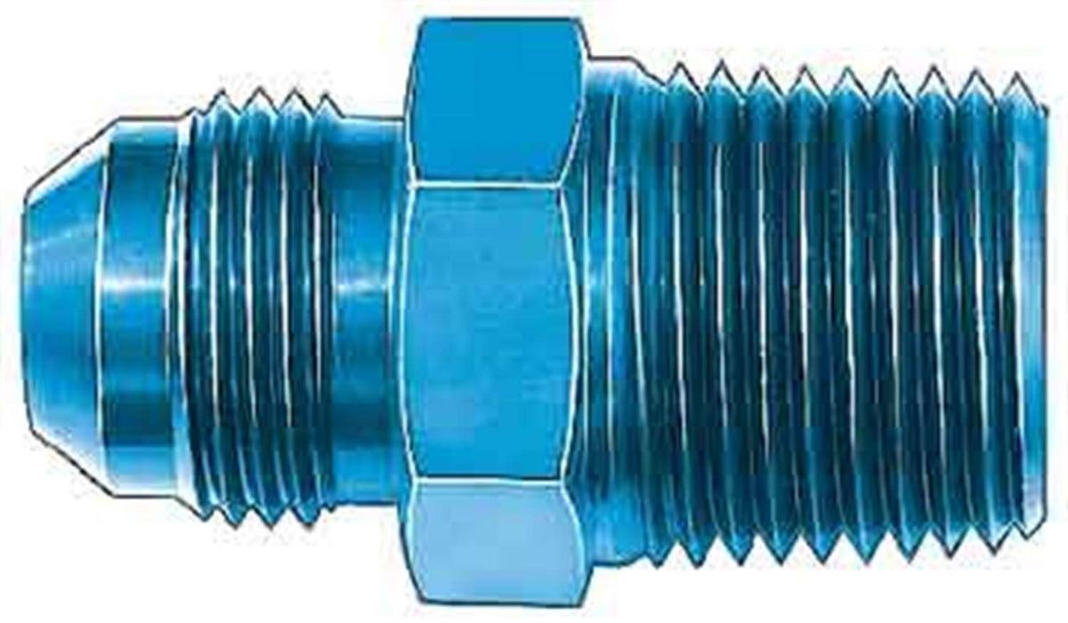 FBM2004 (FCM2004) Eaton Aeroquip® -06 Male AN x 1/4" Male Pipe Straight Adapter - Blue Anodized Aluminum