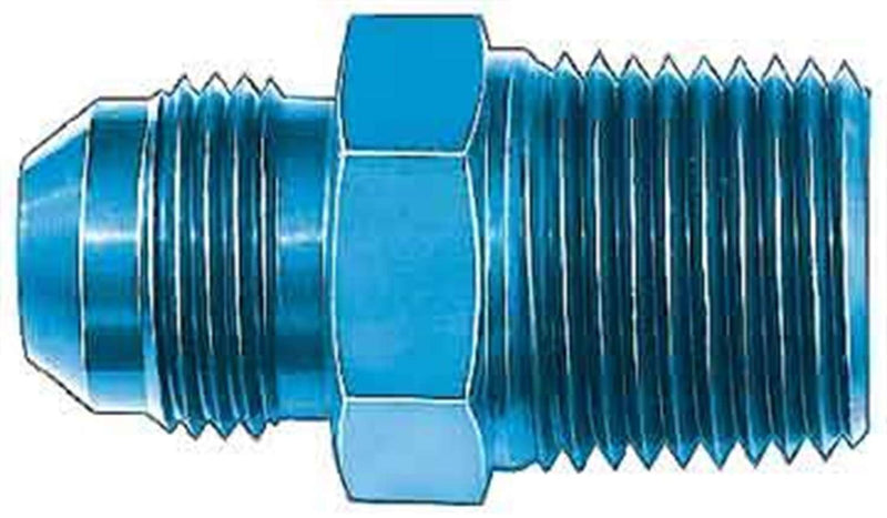 FBM2010 (FCM2010) Eaton Aeroquip® -12 Male AN x 1/2" Male Pipe Straight Adapter - Blue Anodized Aluminum