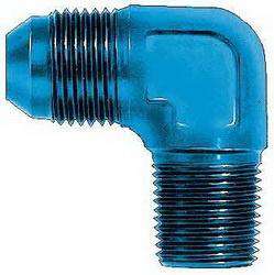 FBM2038 (FCM2038) Eaton Aeroquip® -08 Male AN x 1/2" Male Pipe 90° Elbow Adapter - Blue Anodized Aluminum