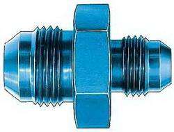 FBM2160 (FCM2160) Eaton Aeroquip® -08 Male AN x -06 Male AN Union Reducer Straight Adapter - Blue Anodized Aluminum