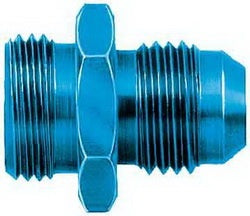 FBM2112 (FCM2112) Eaton Aeroquip® Fuel System Carburetor Adapter: -06 Carter AFB Two and Four Barrel with 5/8-20 thread - Blue Anodized Aluminum