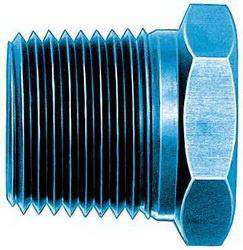 FBM2143 (FCM2143) Eaton Aeroquip® 3/4" Male Pipe x 3/8" Female Pipe Bushing Straight Adapter - Blue Anodized Aluminum