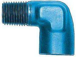 FBM2147 (FCM2147) Eaton Aeroquip® 1/8" Male Pipe x 1/8" Female Pipe 90° Elbow Adapter - Blue Anodized Aluminum