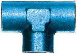 FBM2150 (FCM2150) Eaton Aeroquip® 1/8" Female Pipe x 1/8" Female Pipe x 1/8" Female Pipe Tee Adapter - Blue Anodized Aluminum