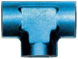 FBM2173 (FCM2173) Eaton Aeroquip® -04 Female AN x -04 Female AN x -04 Female AN Tee Adapter - Blue Anodized Aluminum