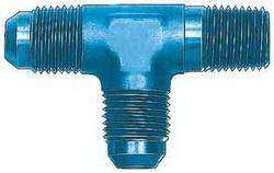 FBM2124 (FCM2124) Eaton Aeroquip® -04 Male AN x 1/8" Male Pipe Run x -04 Male AN Tee Adapter - Blue Anodized Aluminum