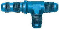 FBM2118 (FCM2118) Eaton Aeroquip® -06 Male AN x -06 Male AN x -06 Male AN Bulkhead Run Tee Adapter - Blue Anodized Aluminum