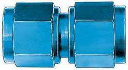 FBM2914 (FCM2914) Eaton Aeroquip® -04 Female Flare Swivel AN x -04 Female Flare Swivel AN Straight Adapter - Blue Anodized Aluminum