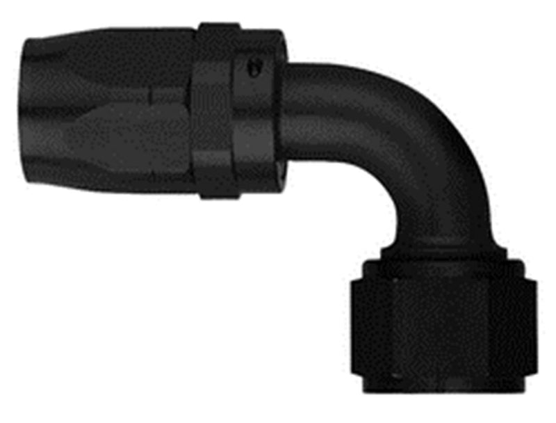 FBM4434 (FCM4434) Eaton Aeroquip® -10 Reusable S.A.E. 37° (JIC/AN) Swivel 90° Elbow Fitting - Black Anodized Aluminum